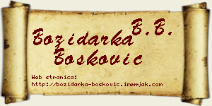 Božidarka Bošković vizit kartica